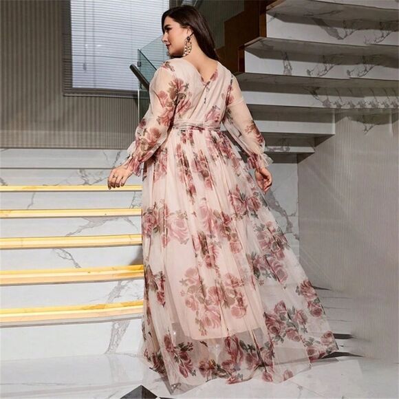 Toleen Plus Size Women Sheer Maxi Dress Size 4XL NWT - Picture 5 of 10